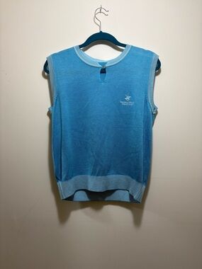 Beverly Hills Polo Club Sleeveless Knit Vest baby blue